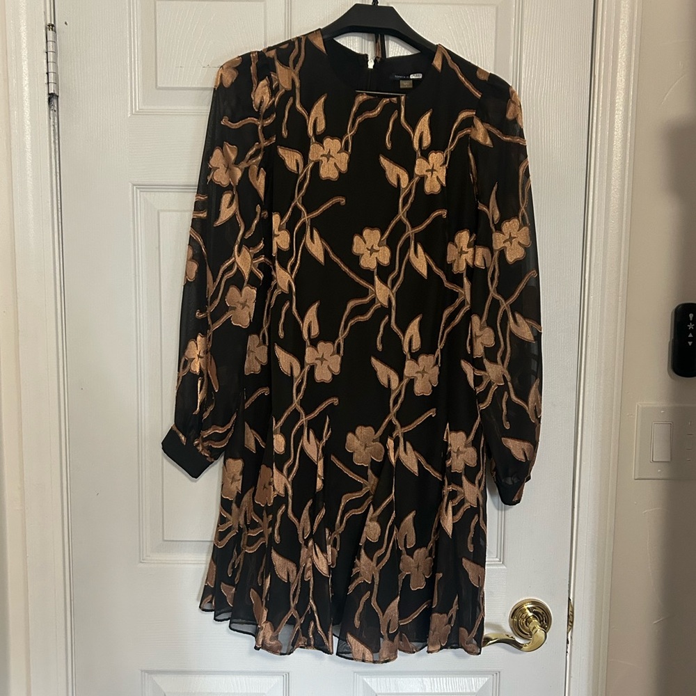Black Floral Mini Dress